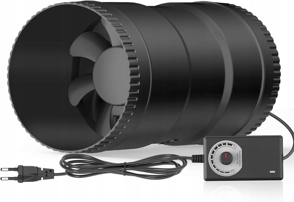 Wentylator cyrkulator HON&GUAN X czarny 100 mm, regulowany, 221 m³/h
