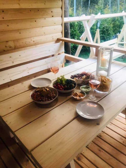 Domek drewniany z tarasem , 6 os. - Kobyla Góra