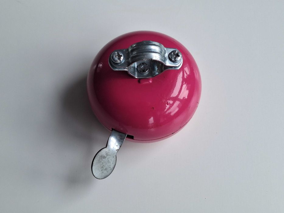 Dzwonek rowerowy "ding dong" Bell 80 mm różowy