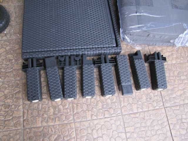 Leżak ogrodowy do opalania Allibert by Keter rattan z poduszką