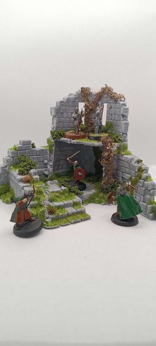 wargaming Ruiny – budynek 2 poziomy 28mm teren