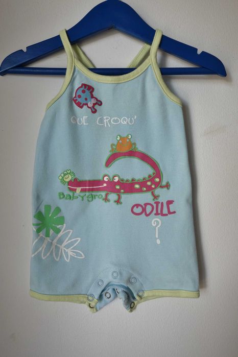 Babygrow para verão azul claro 3 meses 60cm