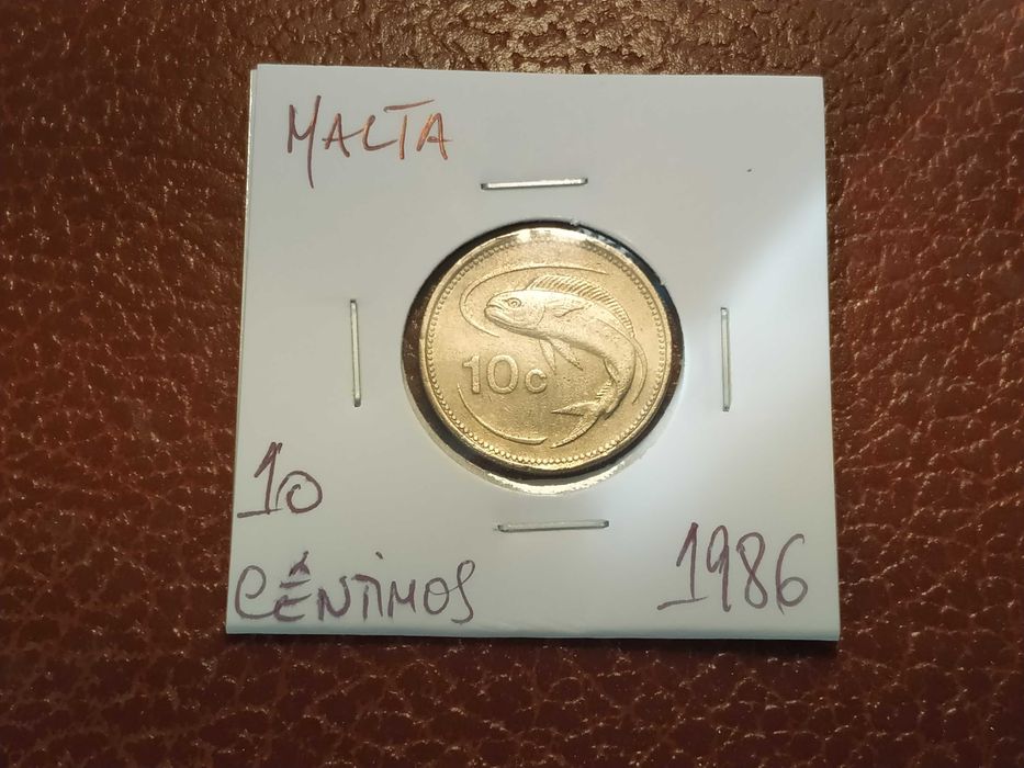 Malta - moeda de 10 cent 1986 (animais)