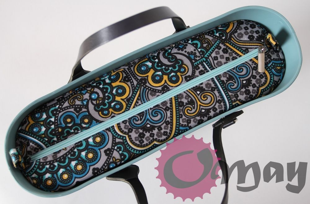 Turkusowy organizer OBAG STANDARD orient szary 2 kieszenie VIP OMAY