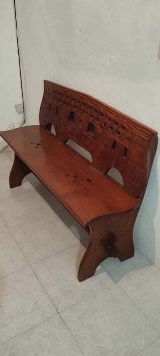 Banco madeira trabalhado