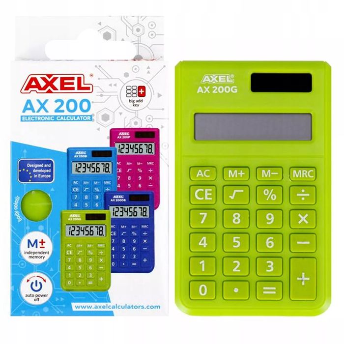 Kalkulator Axel Ax-1665G Pudełko 50/200. Nowy Produkt