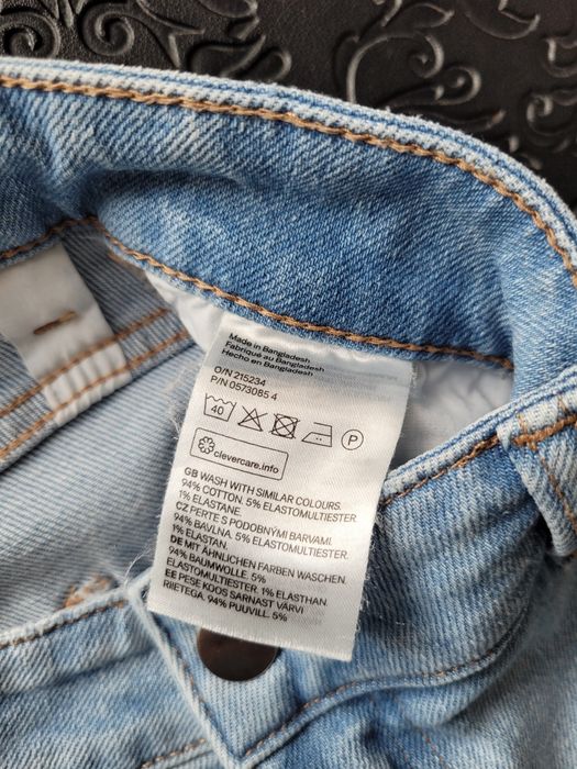 Nowe jasno niebieskie spodnie straight jeans wysoki stan rurki H&M L