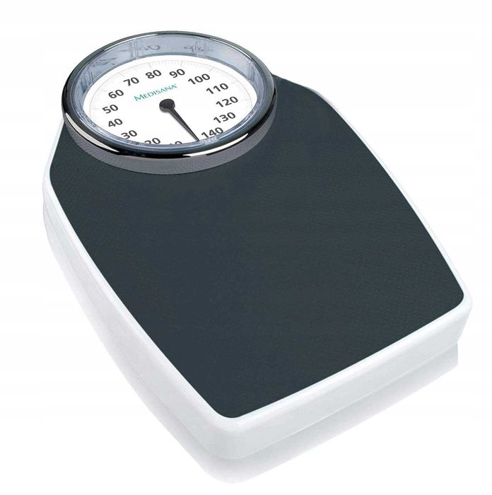 Mechaniczna waga osobowa do 150 kg analogowa retro w klasycznym wykonaniu i duża waga  ze wzmocnionego szkła