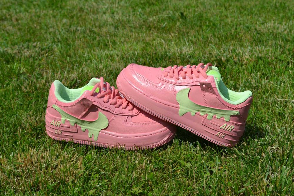 Air Force 1 Shadow Pink Custom кастомные кроссовки женские