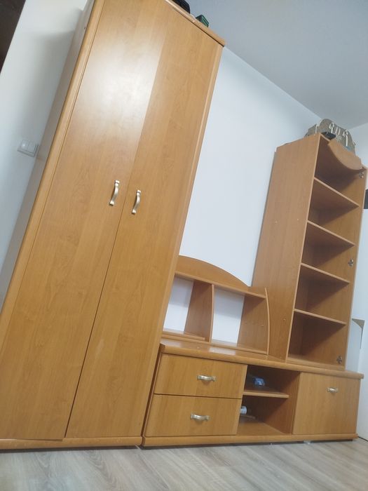 Meble meblościanka brąz