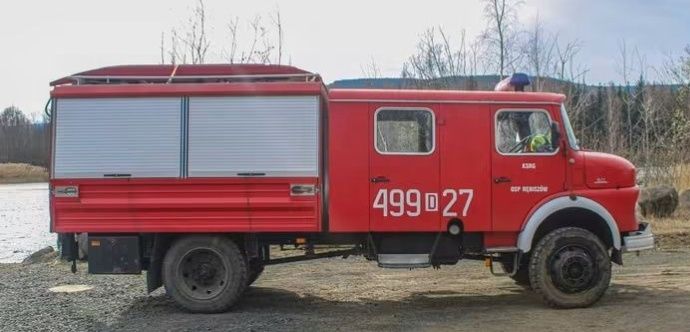 Straż, strażacki, pożarniczy, Mercedes 4x4