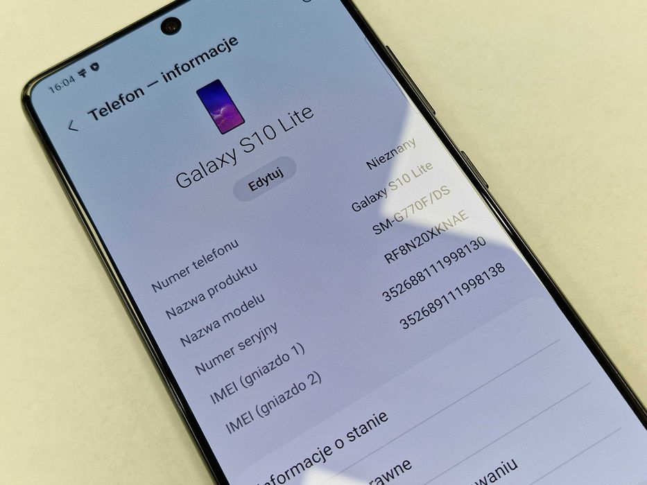 Samsung Galaxy S10 Lite/ 8GB/ 128GB/ Black/ czytaj uważnie opis