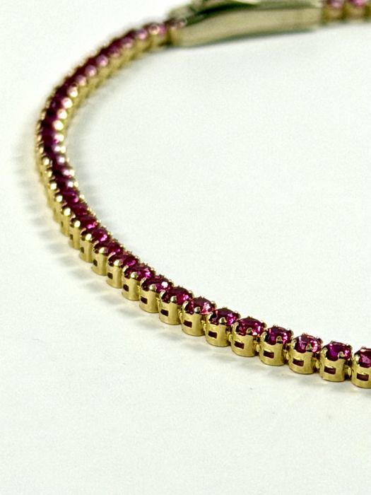 Złota bransoletka tenis