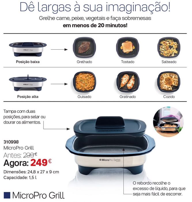 MicroPro Grill Tupperware Novo