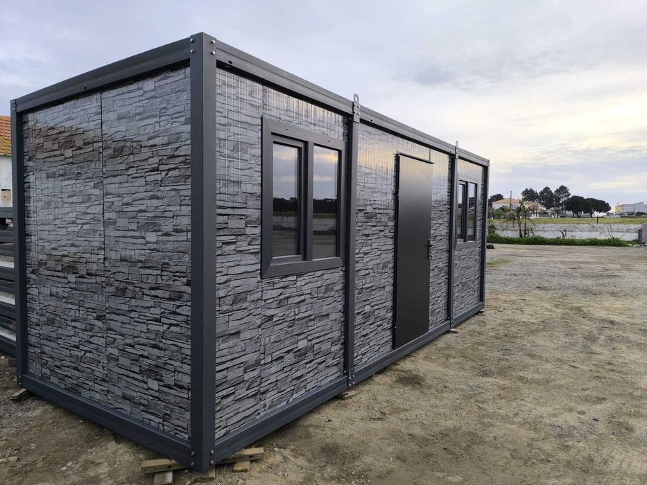 Casa pré-fabricada, bungalow, Contentor, Escritório, 5.9 x 2.4 m