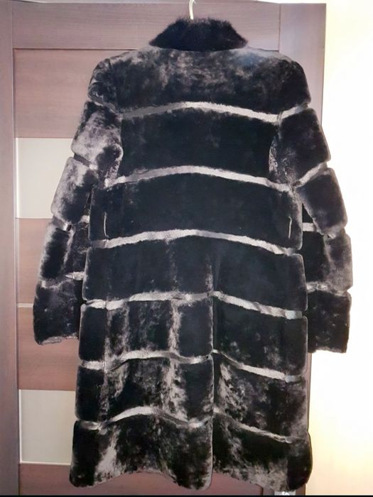 Натуральная шуба Мутон+Норка