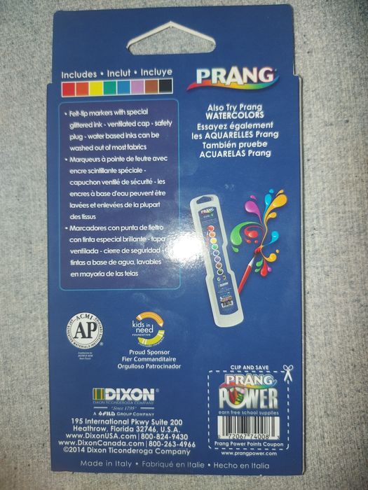 Фломастери глітерні на водній основні