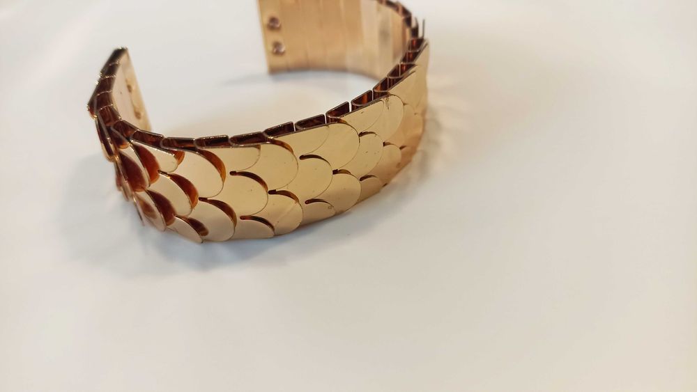 Bransoletka bransoleta złota łuski rybie stal biżuteria damska