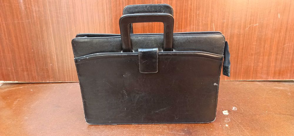 Черный портфель кожзам