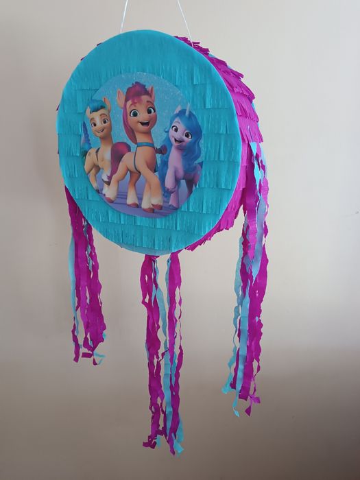 Zestaw piniata Pony Kucyki kij+imię