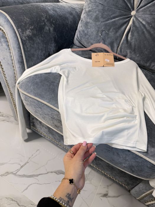 Лонг miu miu шоколадный белый