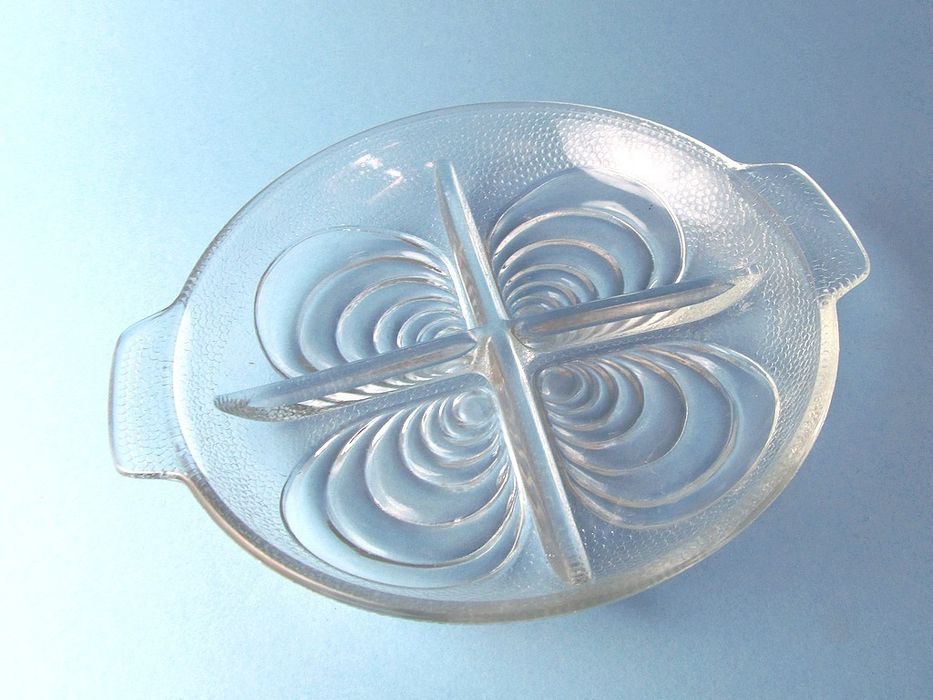 60' designerski talerz środka stołu szklana patera