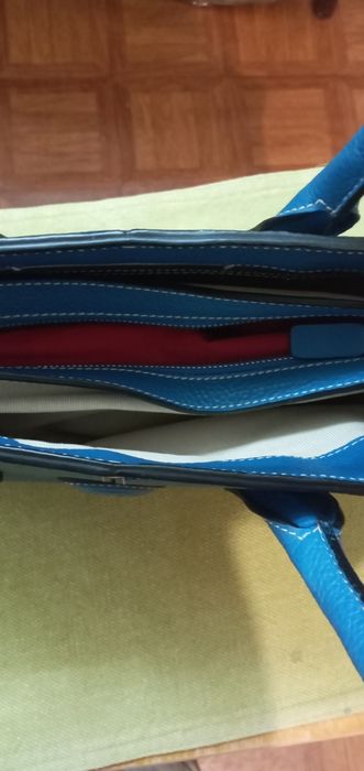 Клач 2 отд натур кожа  черная новый