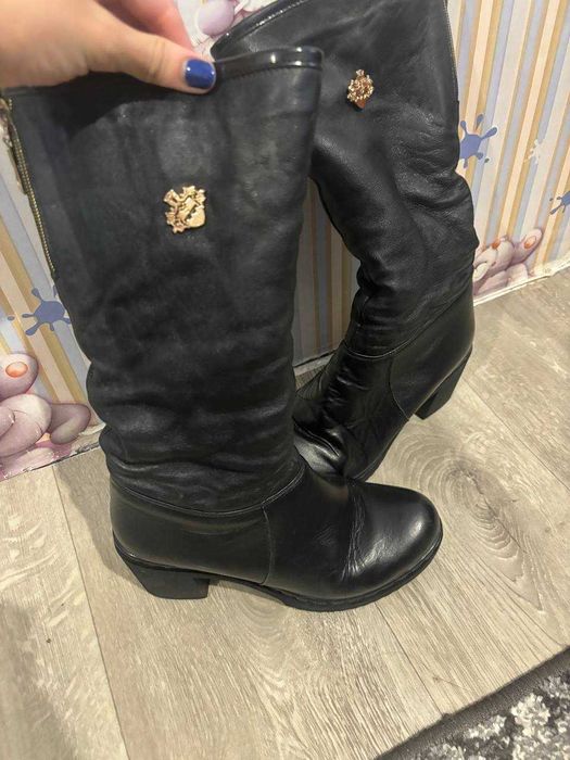 Сапоги кожанные зимние 39 р.