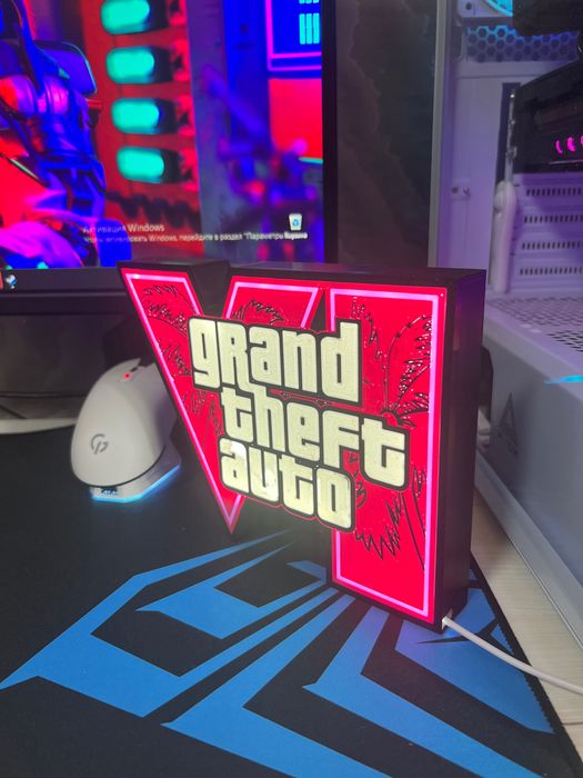 Світильник у вигляді GTA 6 (лайтбокс)