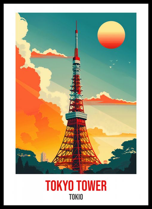 Plakat 39,5x55cm Tokyo Tower
