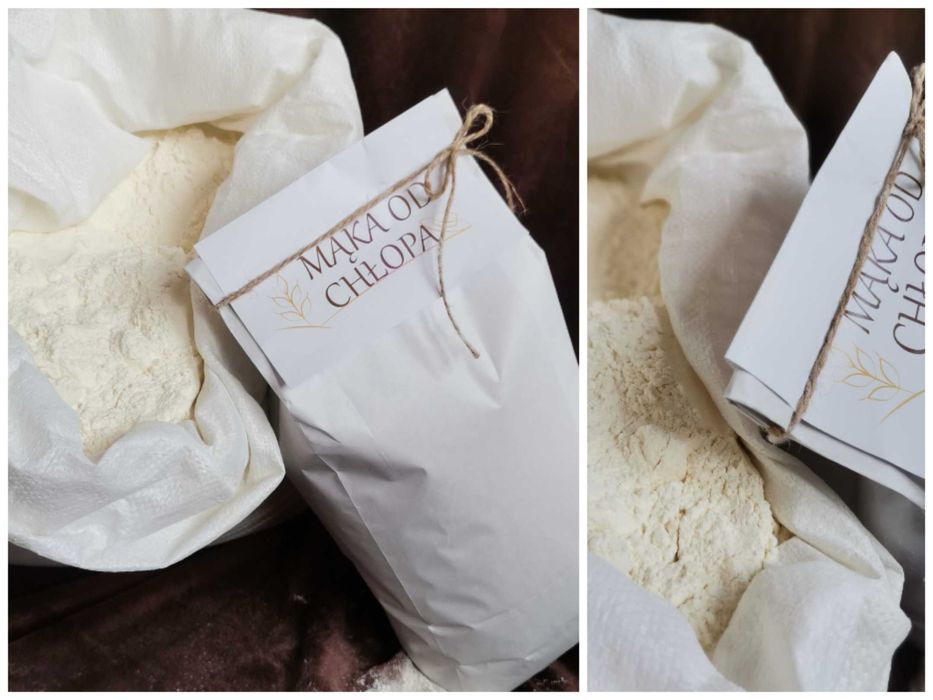 "Mąka od chłopa" pszenna świeżo mielona.