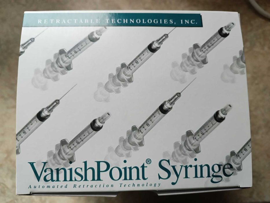 Шприци з ретракційною голкою VanishPoint Syringes 10151 1ml 25G x 5/8"