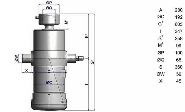 Гідроциліндр для самоскида 6 штоків HYVA UMB 169-6-2260-K258-50-3/4-HC
