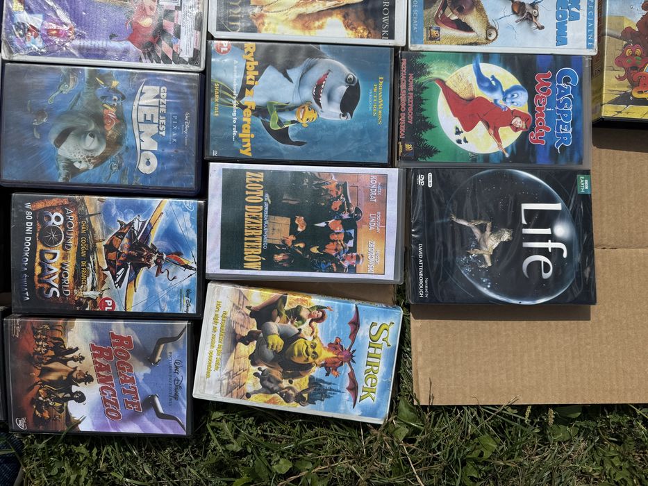 Kasety VHS – Disney, Pixar, Shrek, Wiedźmin i klasyki bajek