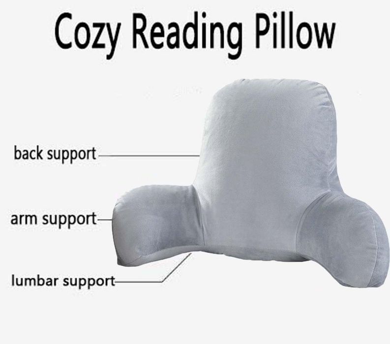 Poduszka lędźwiowa do czytania szara