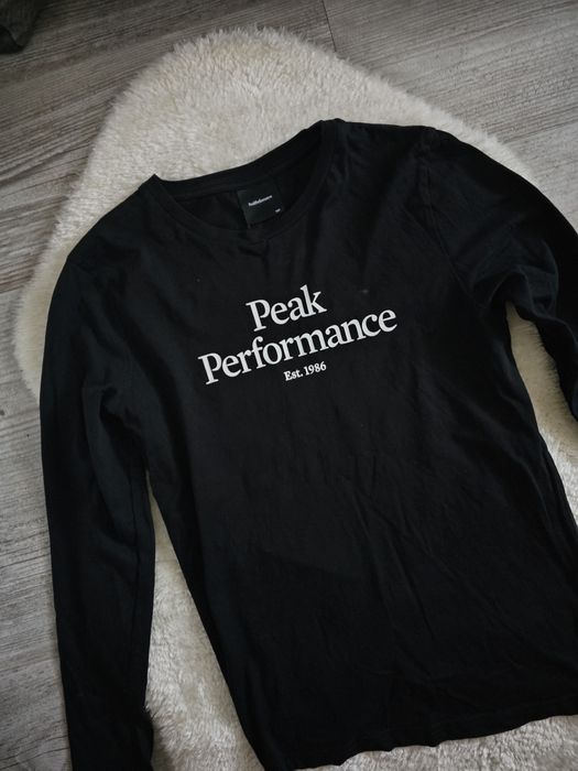 Koszulka peak performance długi rękaw Czarna Rozmiar S Oryginalna Logo