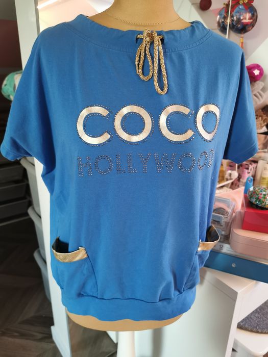 Pełna niebieska bluzeczka damska L