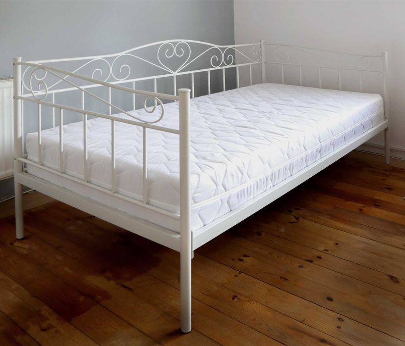 Łóżko metalowe 98 x 208 cm +  materac  – Gdynia Mały Kack