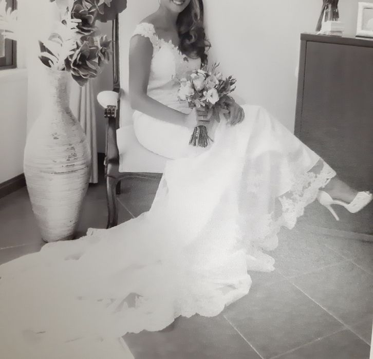 Vestido noiva com saiote