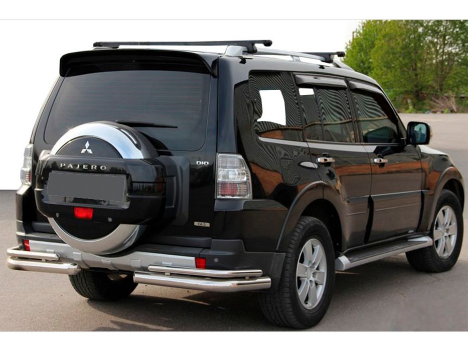 Mitsubishi Pajero Wagon IV 2006-2021 рр. Задня дуга AK003 Подвійний (нерж.)