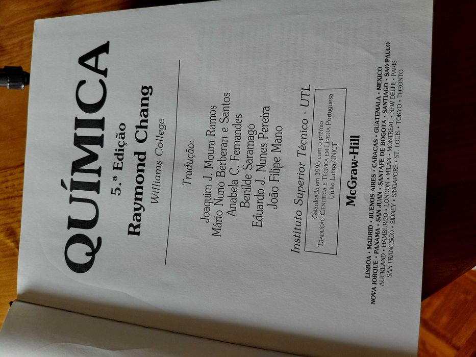 Livro Química de Raymond Chang