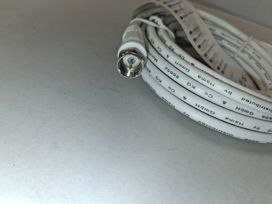 N051 Kabel SAT Hama Classic Line F-Plug 5m 85dB Antenowy Biały