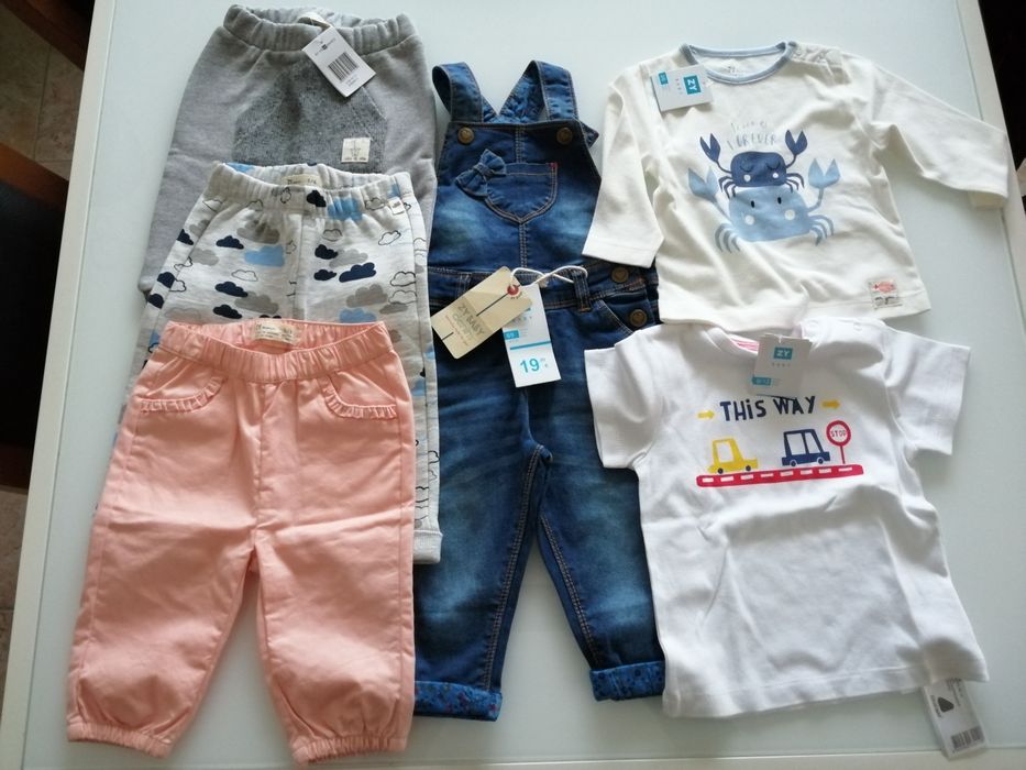 Roupa de bebé, dos 3 aos 12 meses, nova!