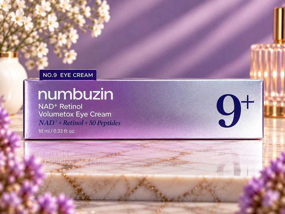 Крем для шкіри навколо очей Numbuzin No.9 NAD+ Retinol Volumetox Eye Cream 10 мл / ретинол / NAD+ / 50 пептидів / від зморшок / оригінал