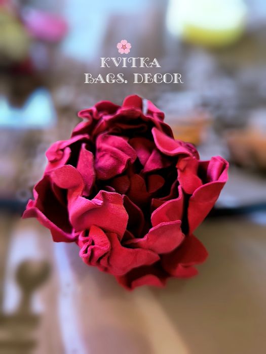 Червона півонія натуральна шкіра чокер на шию з квіткою