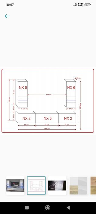 Meble do salonu, białe połysk