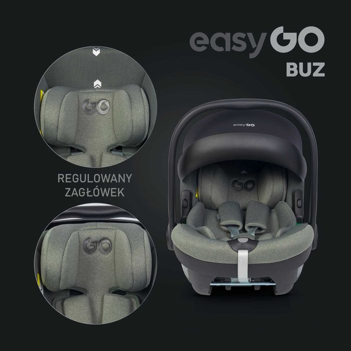 Fotelik Samochodowy NOSIDEŁKO OBROTOWY Isofix EasyGo Buz Pro I-Size