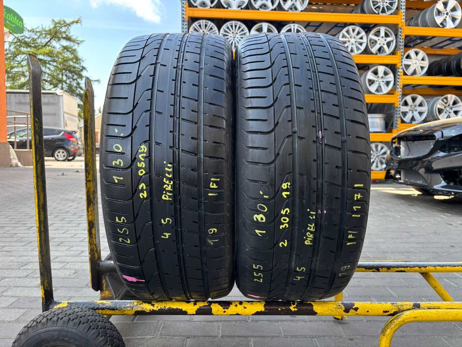 2X OPONY LETNIE 255/45R19 100W Pirelli P Zero MO Mercedes Rant Ochronny 5.7MM SPRAWDZONE CAŁE! #230519