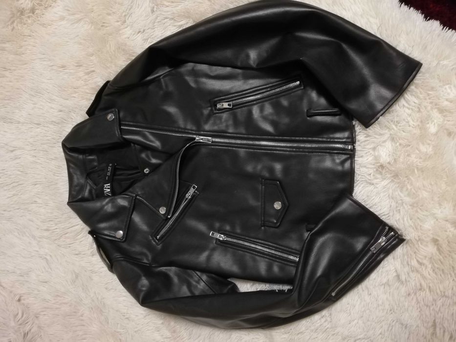 ramoneska Zara L 40 czarna ramoneska Zara biker M 38 L 40