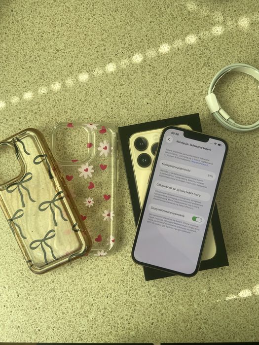 iPhone 13 Pro 128 GB Gold z kompletnym zestawem